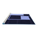 Sideview of Machine Washable Abstract Blue Contemporary Rug, wshcon2760blu