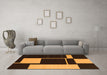 Machine Washable Abstract Orange Contemporary Area Rugs in a Living Room, wshcon2760org