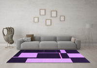 Machine Washable Abstract Purple Contemporary Rug, wshcon2760pur