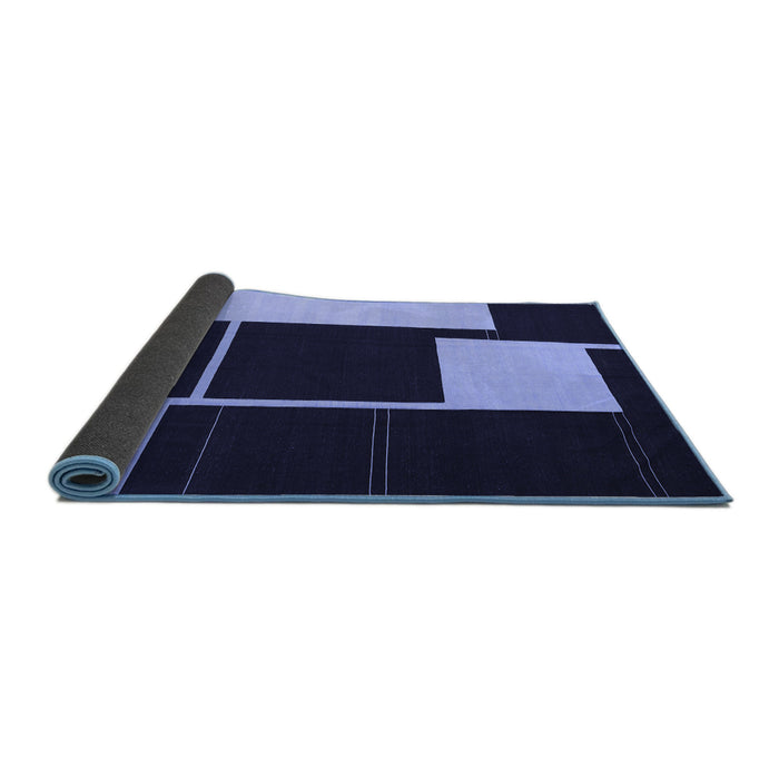 Sideview of Abstract Blue Contemporary Rug, con2760blu