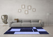 Machine Washable Abstract Blue Contemporary Rug in a Living Room, wshcon2760blu