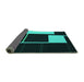 Sideview of Abstract Turquoise Contemporary Rug, con2760turq