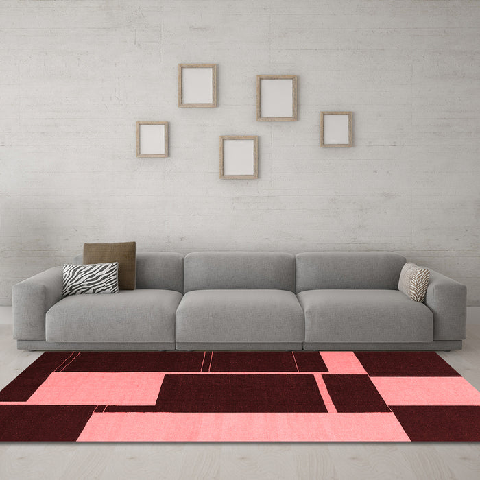 Contemporary Red Washable Rugs