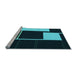 Sideview of Machine Washable Abstract Light Blue Contemporary Rug, wshcon2760lblu