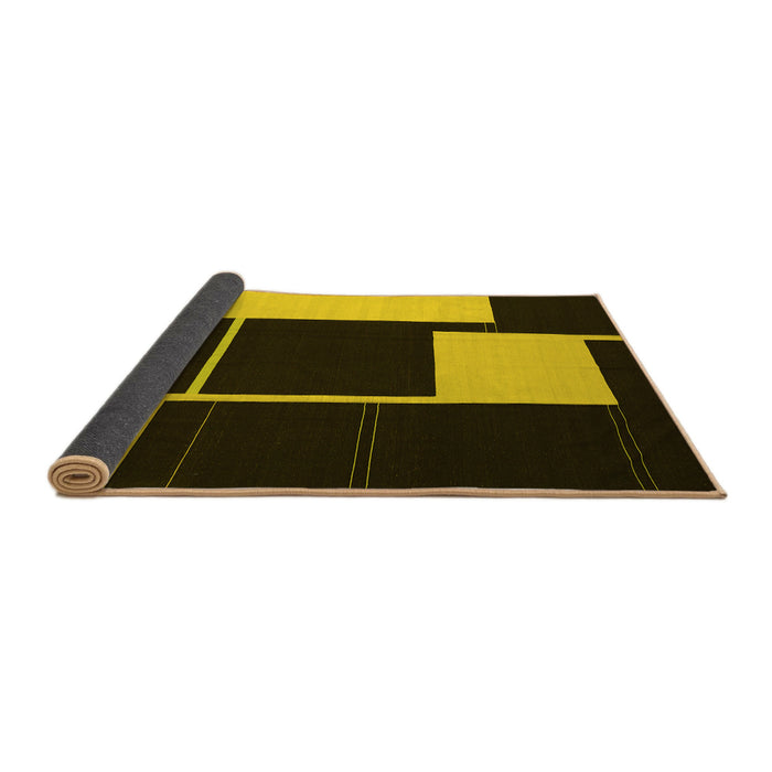 Sideview of Abstract Yellow Contemporary Rug, con2760yw