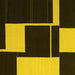 Square Abstract Yellow Contemporary Rug, con2760yw