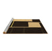 Sideview of Machine Washable Abstract Brown Contemporary Rug, wshcon2760brn