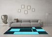 Machine Washable Abstract Light Blue Contemporary Rug in a Living Room, wshcon2760lblu