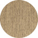 Round Abstract Brown Contemporary Rug, con2761brn