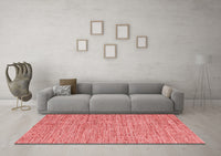 Machine Washable Abstract Red Contemporary Rug, wshcon2761red