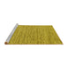 Sideview of Machine Washable Abstract Yellow Contemporary Rug, wshcon2761yw