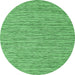 Round Machine Washable Abstract Emerald Green Contemporary Area Rugs, wshcon2761emgrn