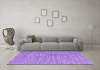 Machine Washable Abstract Purple Contemporary Rug, wshcon2761pur