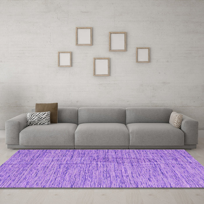 Machine Washable Abstract Purple Contemporary Area Rugs in a Living Room, wshcon2761pur
