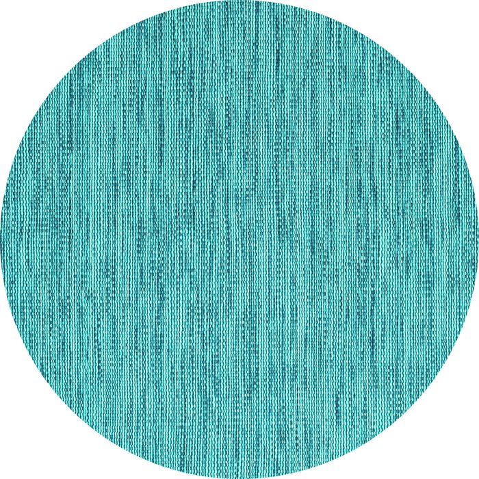 Round Abstract Turquoise Contemporary Rug, con2761turq