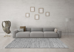 Machine Washable Abstract Gray Contemporary Rug in a Living Room,, wshcon2762gry