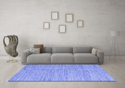 Machine Washable Abstract Blue Contemporary Rug in a Living Room, wshcon2762blu
