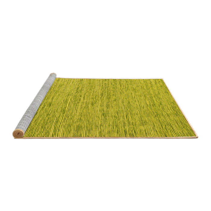 Sideview of Machine Washable Abstract Yellow Contemporary Rug, wshcon2762yw