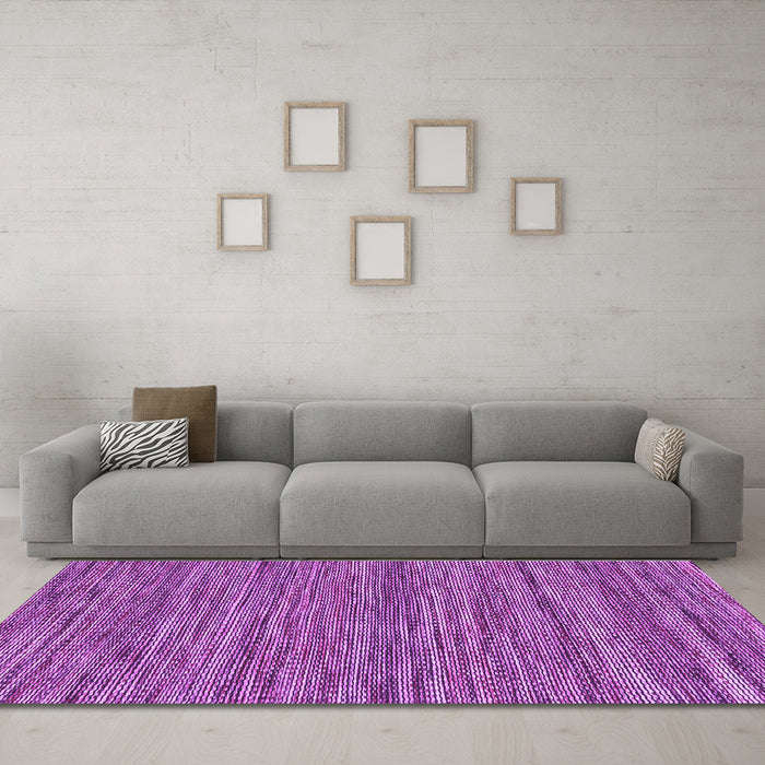 Machine Washable Abstract Purple Contemporary Area Rugs in a Living Room, wshcon2763pur