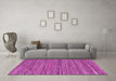 Machine Washable Abstract Pink Contemporary Rug in a Living Room, wshcon2763pnk