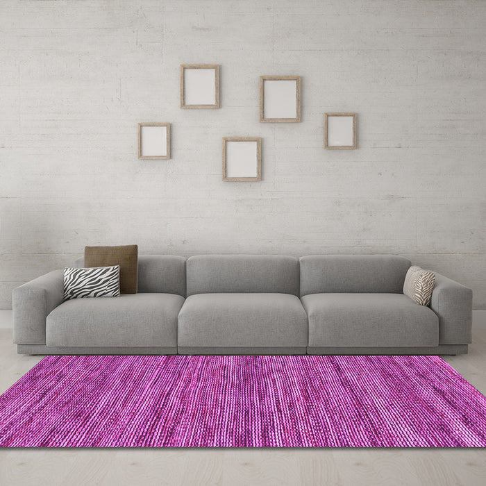 Machine Washable Abstract Pink Contemporary Rug in a Living Room, wshcon2763pnk