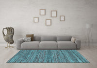 Machine Washable Abstract Light Blue Contemporary Rug, wshcon2763lblu