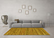 Machine Washable Abstract Yellow Contemporary Rug in a Living Room, wshcon2763yw