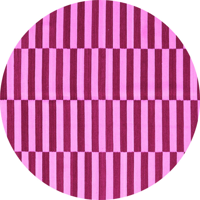 Round Oriental Pink Traditional Rug, con2764pnk