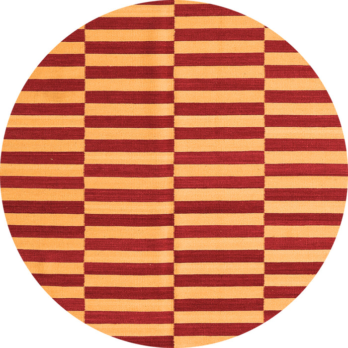 Square Oriental Orange Traditional Rug, con2764org