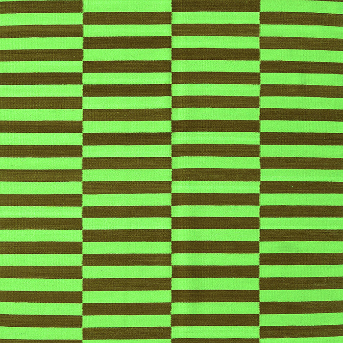 Round Machine Washable Oriental Green Traditional Area Rugs, wshcon2764grn