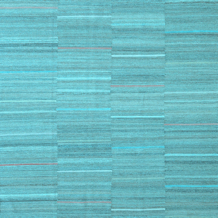 Square Abstract Light Blue Contemporary Rug, con2765lblu