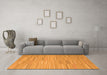 Machine Washable Abstract Orange Contemporary Area Rugs in a Living Room, wshcon2765org