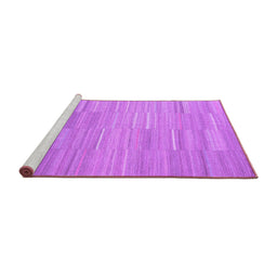 Sideview of Machine Washable Abstract Purple Contemporary Area Rugs, wshcon2765pur