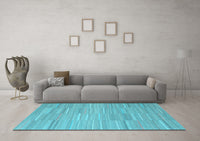 Machine Washable Abstract Light Blue Contemporary Rug, wshcon2765lblu