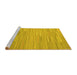 Sideview of Machine Washable Abstract Yellow Contemporary Rug, wshcon2765yw