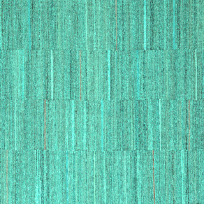 Square Machine Washable Abstract Turquoise Contemporary Area Rugs, wshcon2765turq