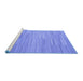 Sideview of Machine Washable Abstract Blue Contemporary Rug, wshcon2765blu