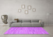 Machine Washable Abstract Purple Contemporary Area Rugs in a Living Room, wshcon2765pur