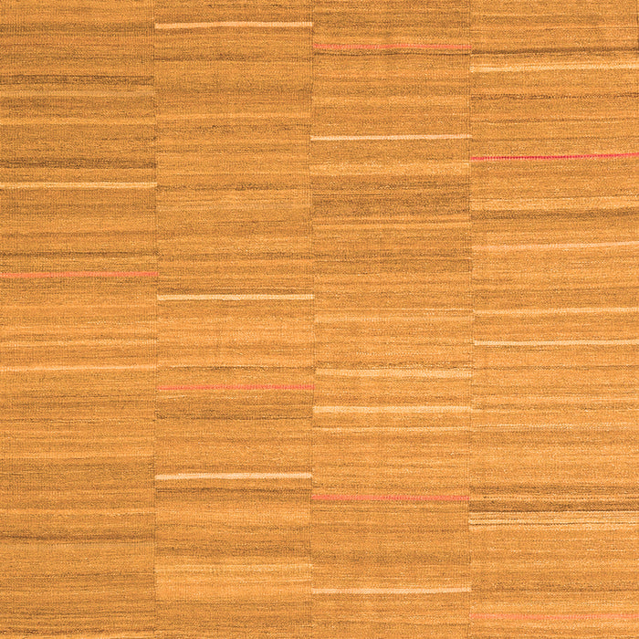 Round Machine Washable Abstract Orange Contemporary Area Rugs, wshcon2765org