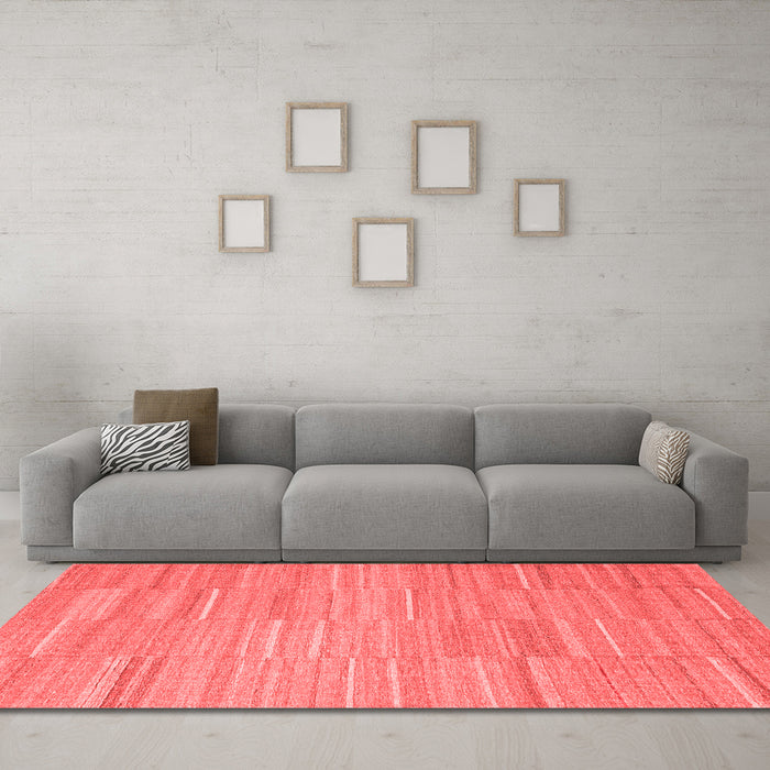 Contemporary Red Washable Rugs