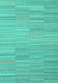 Abstract Turquoise Contemporary Rug, con2765turq