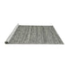 Serging Thickness of Machine Washable Contemporary Carbon Gray Rug, wshcon2766