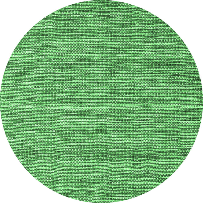 Round Abstract Emerald Green Contemporary Rug, con2766emgrn