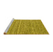 Sideview of Machine Washable Abstract Yellow Contemporary Rug, wshcon2766yw