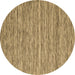 Round Abstract Brown Contemporary Rug, con2766brn