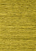 Abstract Yellow Contemporary Rug, con2766yw