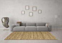 Machine Washable Abstract Brown Contemporary Rug in a Living Room,, wshcon2766brn