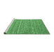 Sideview of Machine Washable Abstract Emerald Green Contemporary Area Rugs, wshcon2766emgrn