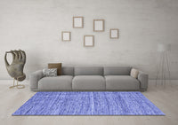 Machine Washable Abstract Blue Contemporary Rug, wshcon2766blu