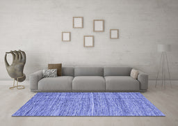 Machine Washable Abstract Blue Contemporary Rug in a Living Room, wshcon2766blu